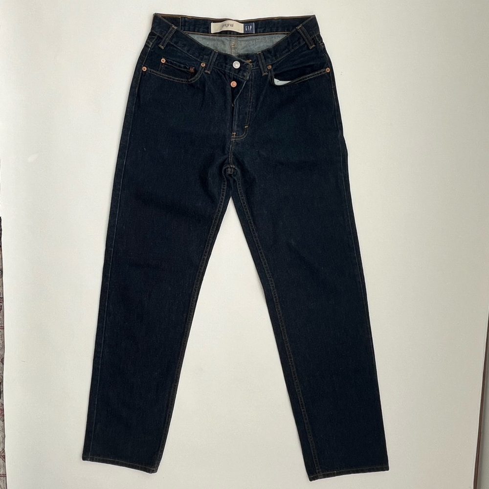 Gap men’s 90’s Original Fit dark rinse button fly denim jeans